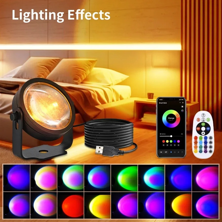 Photography Lighting Diy - Lampe projecteur LED intelligente effet coucher