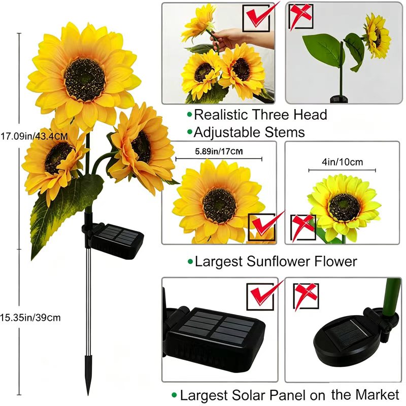 Lot de 2 lampes solaires d'ext - Flower Photography Led Lighting Pack avis et prix