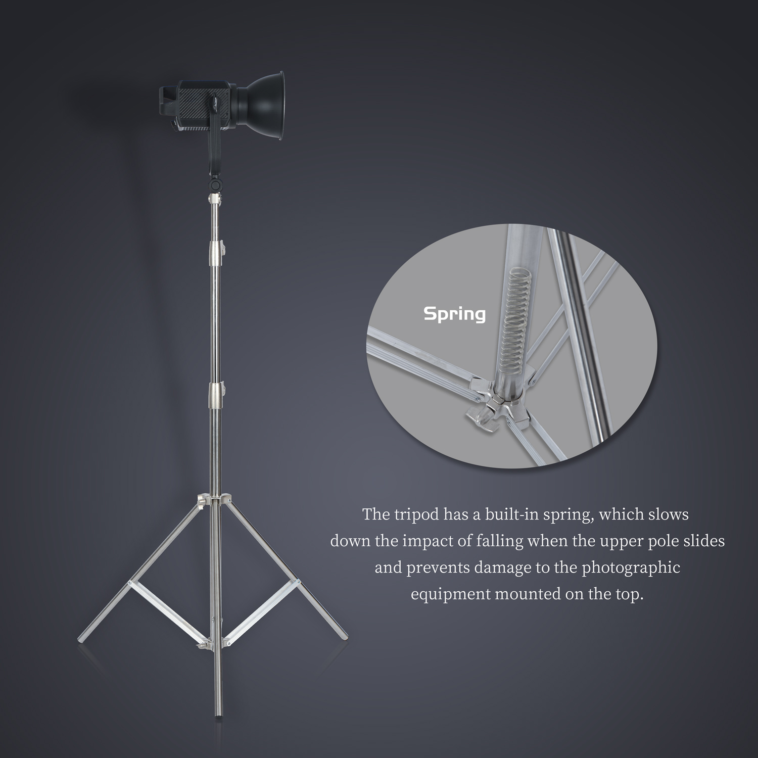 SH 2.8M Support de lumière en  - Photography Video Lighting Kit With Adjustable Tripod Stand avis et prix