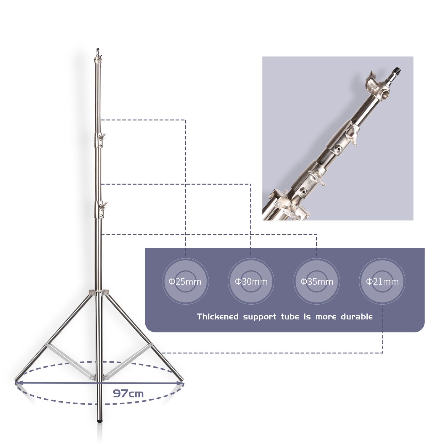 SH 2.8M Support de lumière en  - Photography Video Lighting Kit With Adjustable Tripod Stand avis et prix