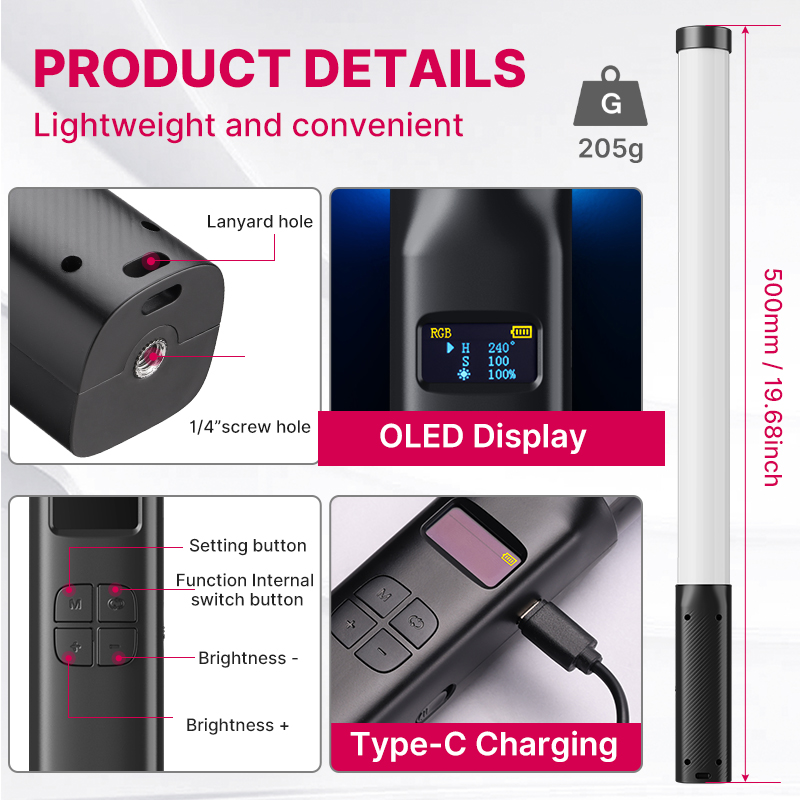 Ulanzi VL119 bâton lumineux co - Photography Lighting Grid avis et prix